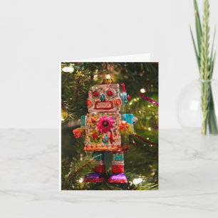 Festividades Cartão de Saudação Retroativa Robot