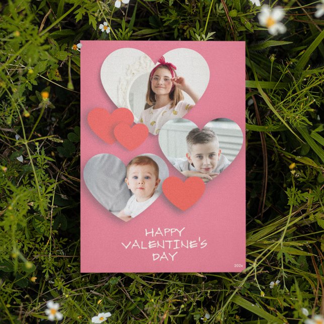 Festividades Cartão de Saudação Rosa de Colagem de Foto do Cora (Criador carregado)