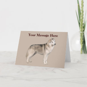 Festividades Cartão de Saudação Siberian Husky