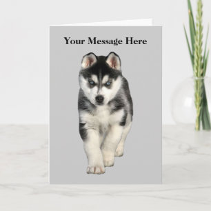 Festividades Cartão de Saudação Siberian Husky