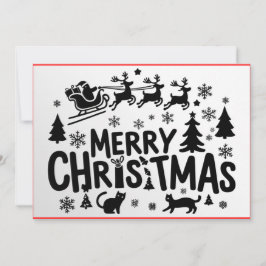 Festividades Cartão de saudação simples de Natal