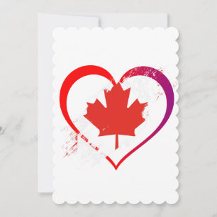 Festividades Cartão de Saudação Simples para o Dia do Canadá