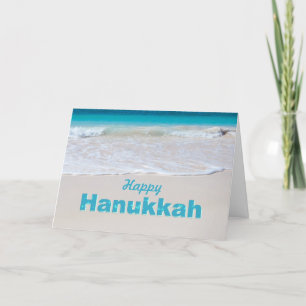 Festividades Cartão de Saudação Tropical Ocean Beach Hanukkah