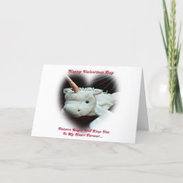 Festividades cartão de saudação unicorn do dia de os namorados