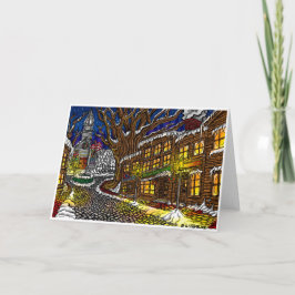 Festividades Cartão de Saudação Velho de Natal da Cidade