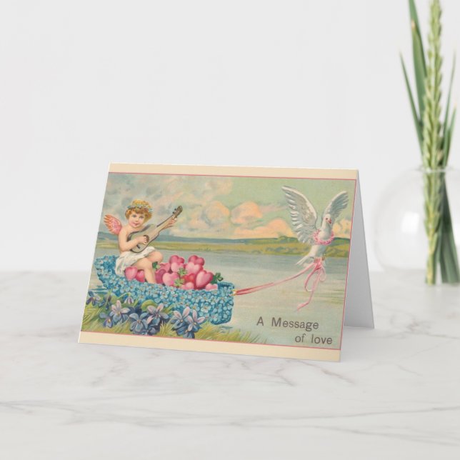 Festividades Cartão de saudação vitoriano do Dia de os namorado (Frente)