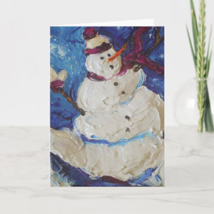 Festividades Cartão de Saudação Winter Snowman