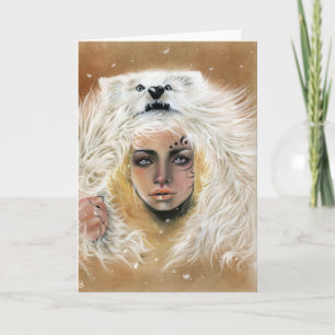 Festividades Cartão de Saudação Wolf Beauty