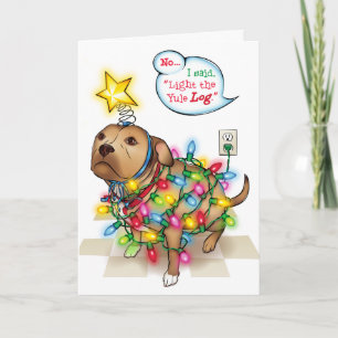 Festividades Cartão de Saudação Yule Dog