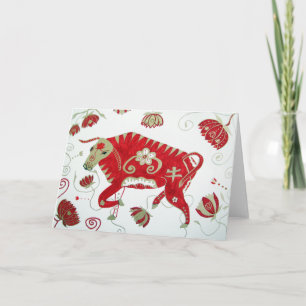 Festividades Cartão de Saudação Zodiac Ox Chinês