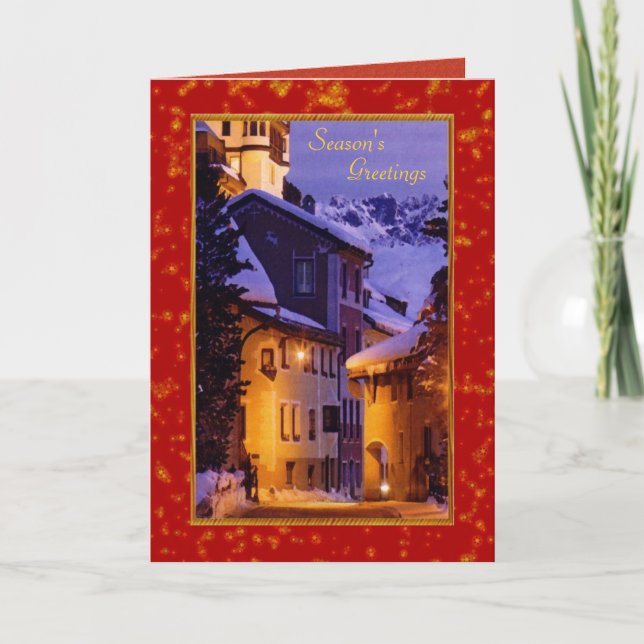 Festividades Cartão de Saudações da Estação (Frente)