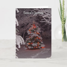 Festividades Cartão de Saudações de Fim de Ano Floresta de Inve