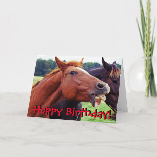 Festividades Cartão de saudações personalizável de cavalo engra