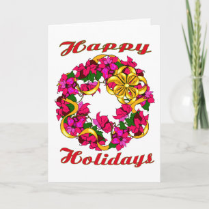 Festividades Cartão de Saudações Poinsettia Wreath