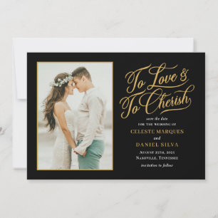 Festividades Cartão de Save The Date Editável Amar e Prezar