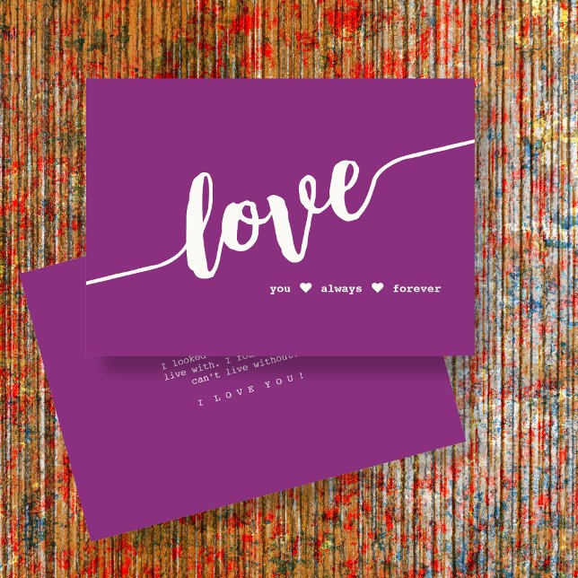 Festividades Cartão de Script de Framboesa "Ame Sempre Para Sem (Criador carregado)