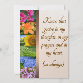 Festividades Cartão de simpatia floral Rainbow