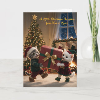 Festividades Cartão de Surpresa de Natal de Tom & Luna
