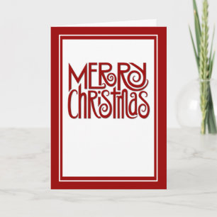 Festividades Cartão de texto vermelho Feliz Natal