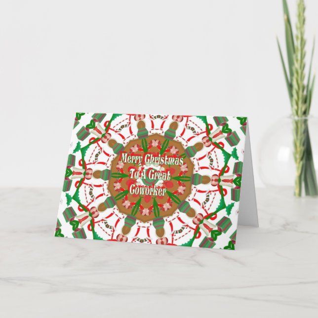 Festividades Cartão de Trabalho de Natal (Frente)
