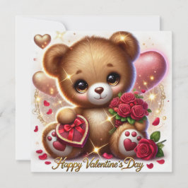 Festividades Cartão de Urso de Teddy com Saudação de Dia de os 