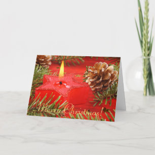 Festividades Cartão de Vela de Natal