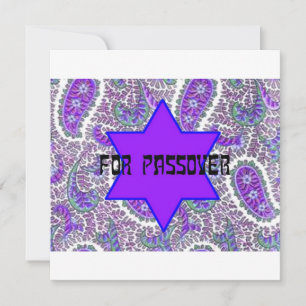 Festividades Cartão de Venda de Passagem de Purple Paisley