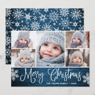 Festividades Cartão de Vestígio de Holly Berry Rustic 5 PHOTO