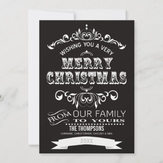 Festividades Cartão de Vintage Chalkboard