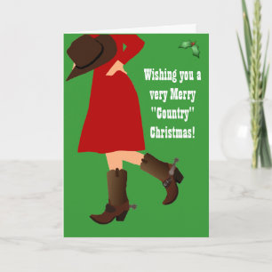 Festividades Cartão de Voto de Cowgirl Country