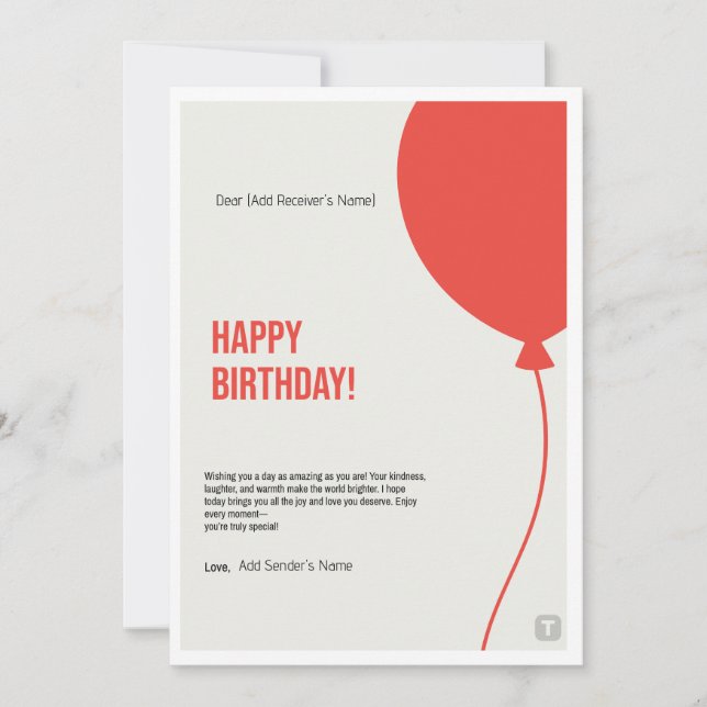 Festividades Cartão digital personalizado feliz de aniversário (Frente)