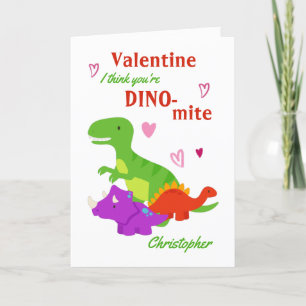 Festividades Cartão Dinossauro Engraçado, Dia de os namorados D