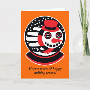 Festividades Cartão do boneco de neve