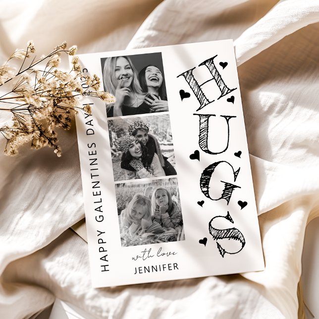 Festividades Cartão do Dia das Galentinas de Fotos Abraços Mode (Criador carregado)