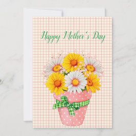 Festividades Cartão do Dia das Mães com Florais de Vaso Pretty 