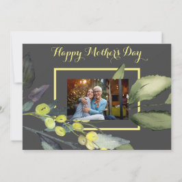 Festividades Cartão do Dia das Mães com Foto e Floral Ramo de O