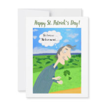 Cartão do Dia de São Patrício da Sorte Irlandesa