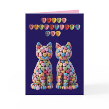 Cartão do Dia dos Namorados de Gatos de Bala