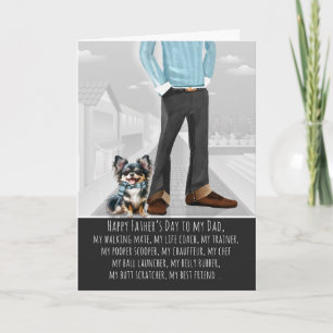 Festividades Cartão do Dia dos Pais com Cachorro Chihuahua de C