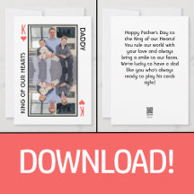 Cartão do Dia dos Pais Rei de Copas