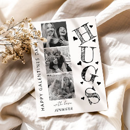 Festividades Cartão do Dia Galentinos de 3 Fotos de Abraços Mod