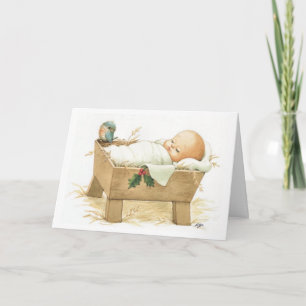 Festividades Cartão do Feliz Natal de Jesus do bebê