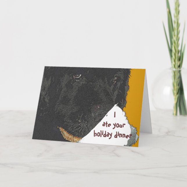 Festividades Cartão do feriado do cão de Terra Nova (Frente)