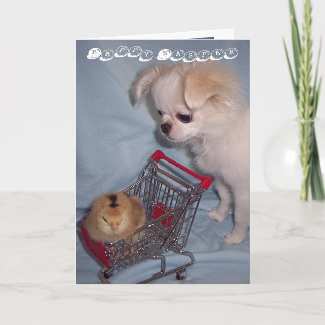 Festividades Cartão do filhote de cachorro do felz pascoa (Frente)
