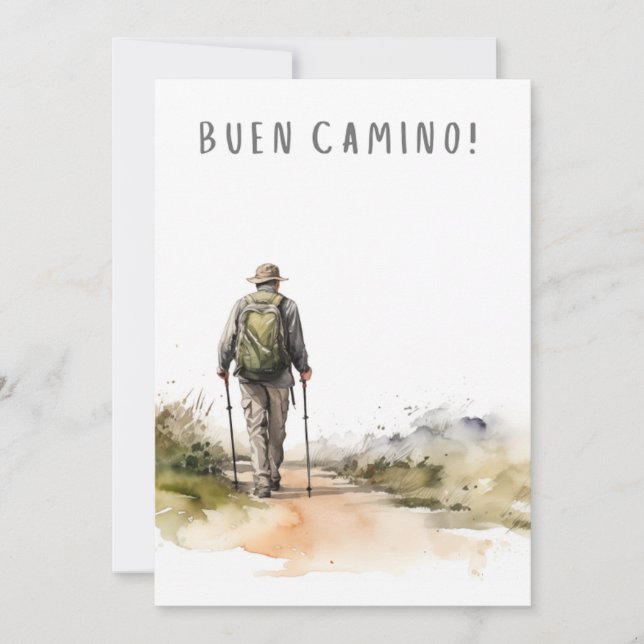 Festividades Cartão do Homem de Caminho Camino de Santiago (Frente)
