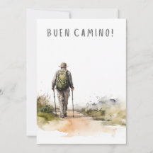 Cartão do Homem de Caminho Camino de Santiago