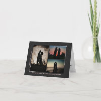 Cartão Dobrado de Fotos de Casais Encantadores Per
