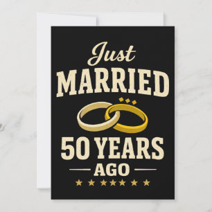Festividades Cartão dourado de celebração de 50 anos de casados