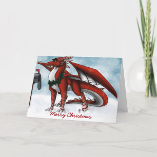 Festividades Cartão Dragão de Natal