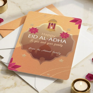Festividades Cartão Elegante de Eid al-Adha Mubarak